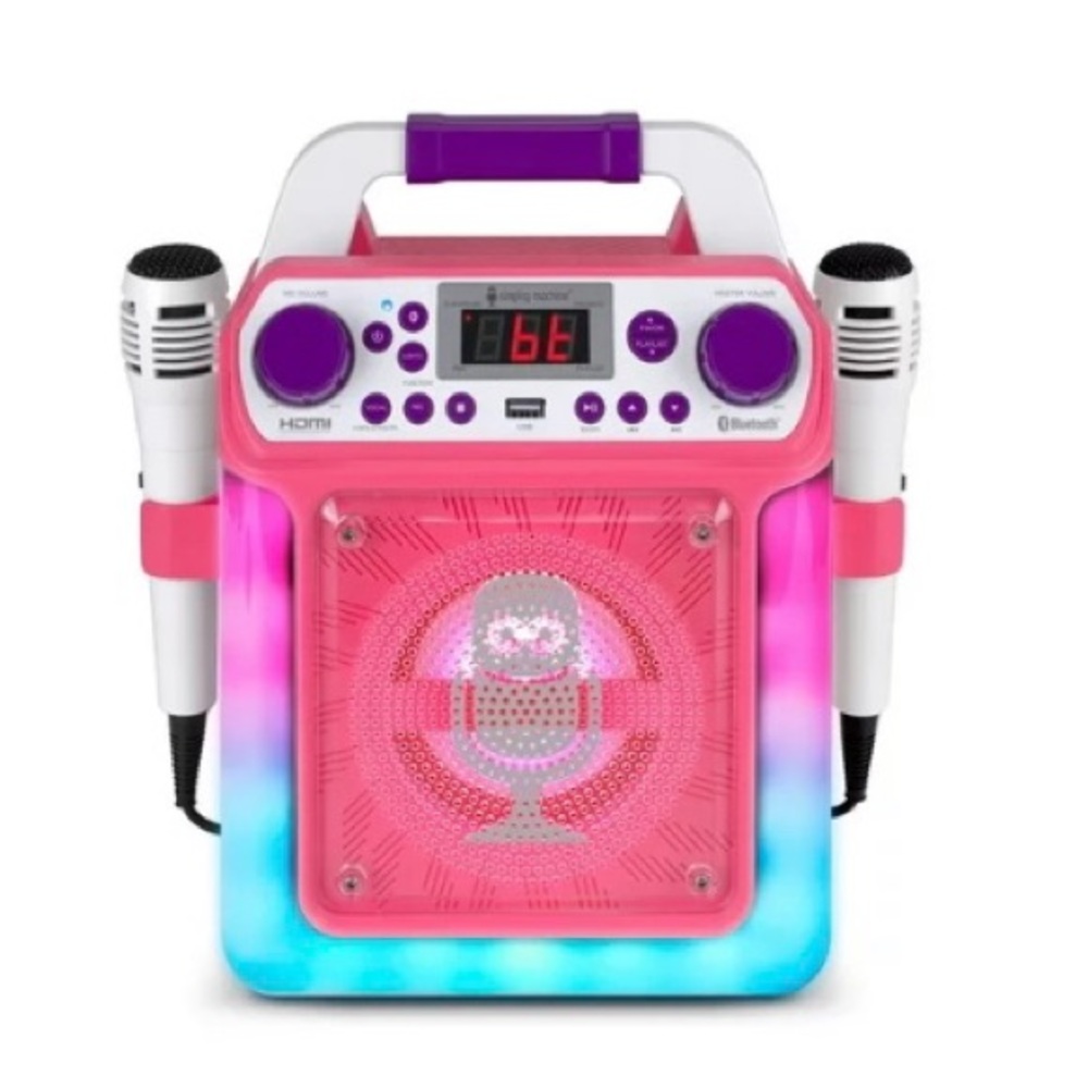 Singing Machine Pink Groove Mini Karaoke